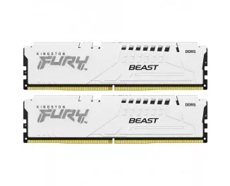 Оперативная память DDR5 32 Gb (6400 MHz) (Kit 16 Gb x 2) Kingston Fury Beast White (KF564C32BWK2-32)