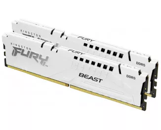Оперативная память DDR5 32 Gb (6400 MHz) (Kit 16 Gb x 2) Kingston Fury Beast White (KF564C32BWK2-32)