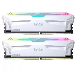 Оперативна пам'ять DDR5 32 Gb (6400 MHz) (Kit 16 Gb x 2) Lexar Ares RGB White (LD5EU016G-R6400GDWA)