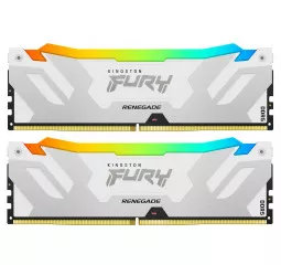 Оперативная память DDR5 32 Gb (6800 MHz) (Kit 16 Gb x 2) Kingston Fury Renegade RGB White (KF568C36RWAK2-32)