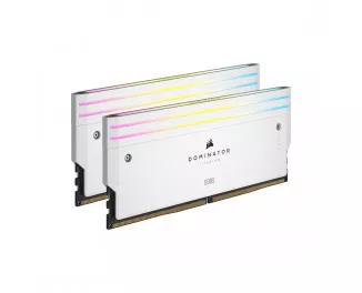 Оперативная память DDR5 32 Gb (7200 MHz) (Kit 16 Gb x 2) Corsair Dominator Titanium RGB White (CMP32GX5M2X7200C34W)