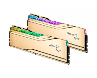 Оперативна пам'ять DDR5 32 Gb (7200 MHz) (Kit 16 Gb x 2) G.SKILL Trident Z5 Royal Gold (F5-7200J3445G16GX2-TR5G)