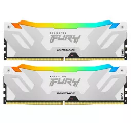 Оперативна пам'ять DDR5 32 Gb (7200 MHz) (Kit 16 Gb x 2) Kingston Fury Renegade RGB White (KF572C38RWAK2-32)