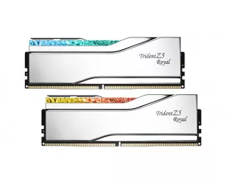 Оперативная память DDR5 32 Gb (7600 MHz) (Kit 16 Gb x 2) G.SKILL Trident Z5 Royal Silver (F5-7600J3646G16GX2-TR5S)