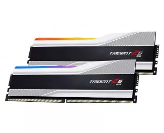 Оперативная память DDR5 32 Gb (8000 MHz) (Kit 16 Gb x 2) G.SKILL Trident Z5 RGB Silver (F5-8000J3848H16GX2-TZ5RS)