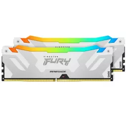 Оперативная память DDR5 32 Gb (8000 MHz) (Kit 16 Gb x 2) Kingston Fury Renegade RGB White (KF580C38RWAK2-32)