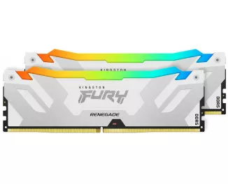 Оперативная память DDR5 32 Gb (8000 MHz) (Kit 16 Gb x 2) Kingston Fury Renegade RGB White (KF580C38RWAK2-32)