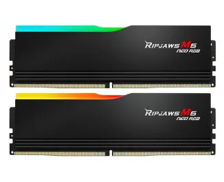 Оперативная память DDR5 48 Gb (6000 MHz) (Kit 24 Gb x 2) G.SKILL Ripjaws M5 Neo RGB Matte Black (F5-6000J3036F24GX2-RM5NRK)