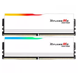 Оперативная память DDR5 48 Gb (6000 MHz) (Kit 24 Gb x 2) G.SKILL Ripjaws M5 Neo RGB Matte White (F5-6000J3036F24GX2-RM5NRW)