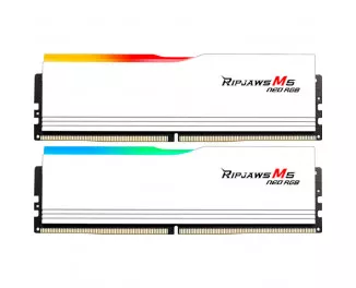 Оперативная память DDR5 48 Gb (6000 MHz) (Kit 24 Gb x 2) G.SKILL Ripjaws M5 Neo RGB Matte White (F5-6000J3036F24GX2-RM5NRW)