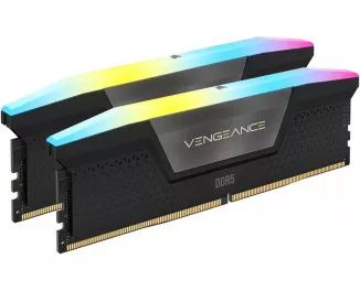 Оперативна пам'ять DDR5 48 Gb (6400 MHz) (Kit 24 Gb x 2) Corsair Vengeance RGB Black (CMH48GX5M2B6400C36)