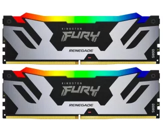 Оперативна пам'ять DDR5 48 Gb (6400 MHz) (Kit 24 Gb x 2) Kingston Fury Renegade RGB (KF564C32RSAK2-48)