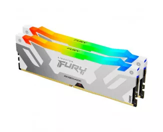 Оперативная память DDR5 48 Gb (8000 MHz) (Kit 24 Gb x 2) Kingston Fury Renegade RGB White (KF580C38RWAK2-48)