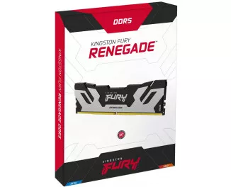 Оперативна пам'ять DDR5 48 Gb (8000 MHz) (Kit 24 Gb x 2) Kingston Fury Renegade Silver (KF580C38RSK2-48)