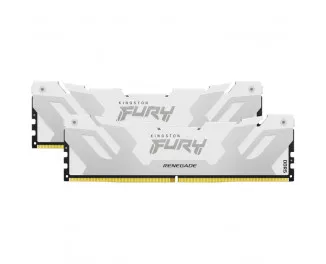 Оперативна пам'ять DDR5 48 Gb (8000 MHz) (Kit 24 Gb x 2) Kingston Fury Renegade White (KF580C38RWK2-48)