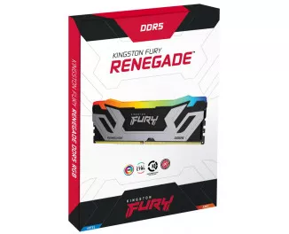 Оперативная память DDR5 48 Gb (8400 MHz) (Kit 24 Gb x 2) Kingston FURY Renegade RGB Silver (KF584CU40RSAK2-48)