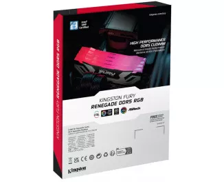 Оперативная память DDR5 48 Gb (8400 MHz) (Kit 24 Gb x 2) Kingston FURY Renegade RGB Silver (KF584CU40RSAK2-48)