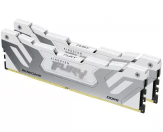Оперативна пам'ять DDR5 48 Gb (8400 MHz) (Kit 24 Gb x 2) Kingston FURY Renegade White (KF584CU40RWK2-48)