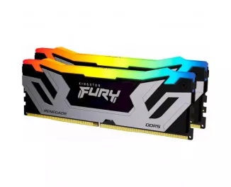 Оперативная память DDR5 48 Gb (8800 MHz) (Kit 24 Gb x 2) Kingston Fury Renegade RGB Silver (KF588CU42RSAK2-48)