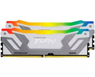 Оперативная память DDR5 48 Gb (8800 MHz) (Kit 24 Gb x 2) Kingston Fury Renegade RGB White (KF588CU42RWAK2-48)