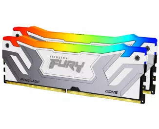 Оперативна пам'ять DDR5 48 Gb (8800 MHz) (Kit 24 Gb x 2) Kingston Fury Renegade RGB White (KF588CU42RWAK2-48)