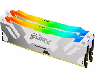 Оперативна пам'ять DDR5 48 Gb (8800 MHz) (Kit 24 Gb x 2) Kingston Fury Renegade RGB White (KF588CU42RWAK2-48)