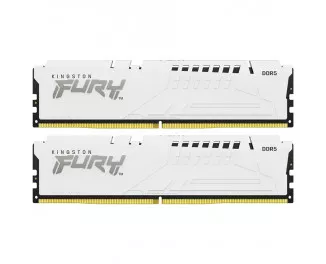 Оперативна пам'ять DDR5 64 Gb (5200 MHz) (Kit 32 Gb x 2) Kingston Fury Beast RGB EXPO White (KF552C36BWEAK2-64)