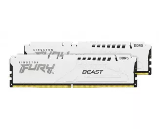 Оперативная память DDR5 64 Gb (5200 MHz) (Kit 32 Gb x 2) Kingston Fury Beast White (KF552C40BWK2-64)