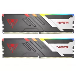 Оперативная память DDR5 64 Gb (5200 MHz) (Kit 32 Gb x 2) Patriot Viper Venom RGB Black (PVVR564G520C40K)
