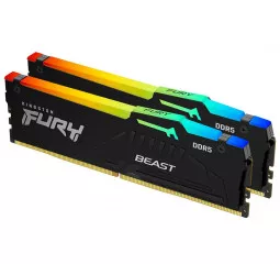 Оперативна пам'ять DDR5 64 Gb (5600 MHz) (Kit 32 Gb x 2) Kingston Fury Beast RGB EXPO (KF556C36BBEAK2-64)