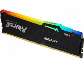 Оперативная память DDR5 64 Gb (5600 MHz) (Kit 32 Gb x 2) Kingston Fury Beast RGB (KF556C40BBAK2-64)