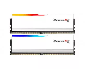 Оперативная память DDR5 64 Gb (6000 MHz) (Kit 32 Gb x 2) G.SKILL Ripjaws M5 RGB White (F5-6000J3040G32GX2-RM5RW)