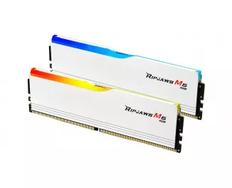 Оперативная память DDR5 64 Gb (6000 MHz) (Kit 32 Gb x 2) G.SKILL Ripjaws M5 RGB White (F5-6000J3238G32GX2-RM5RW)