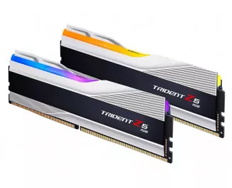 Оперативная память DDR5 64 Gb (6000 MHz) (Kit 32 Gb x 2) G.SKILL Trident Z5 RGB Silver (F5-6000J3238G32GX2-TZ5RS)
