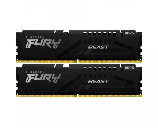 Оперативная память DDR5 64 Gb (6000 MHz) (Kit 32 Gb x 2) Kingston Fury Beast Black (KF560C30BBK2-64)