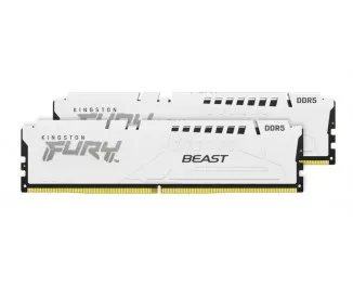 Оперативная память DDR5 64 Gb (6000 MHz) (Kit 32 Gb x 2) Kingston Fury Beast White (KF560C40BWK2-64)