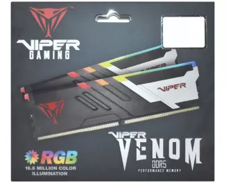 Оперативная память DDR5 64 Gb (6000 MHz) (Kit 32 Gb x 2) Patriot Viper Venom RGB (PVVR564G600C36K)