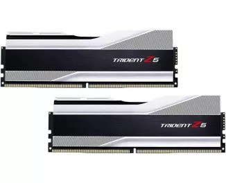 Оперативна пам'ять DDR5 64 Gb (6400 MHz) (Kit 32 Gb x 2) G.SKILL Trident Z5 RGB Silver (F5-6400J3239G32GX2-TZ5RS)