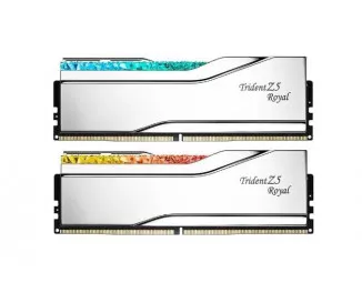 Оперативная память DDR5 64 Gb (6400 MHz) (Kit 32 Gb x 2) G.SKILL Trident Z5 Royal Silver (F5-6400J3239G32GX2-TR5S)