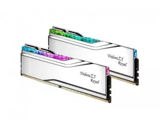 Оперативная память DDR5 64 Gb (6400 MHz) (Kit 32 Gb x 2) G.SKILL Trident Z5 Royal Silver (F5-6400J3239G32GX2-TR5S)