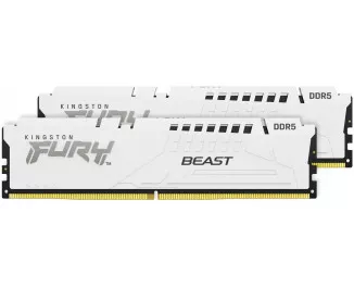 Оперативная память DDR5 64 Gb (6400 MHz) (Kit 32 Gb x 2) Kingston Fury Beast EXPO White (KF564C32BWEK2-64)