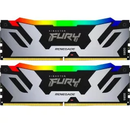 Оперативна пам'ять DDR5 64 Gb (6400 MHz) (Kit 32 Gb x 2) Kingston Fury Renegade RGB (KF564C32RSAK2-64)