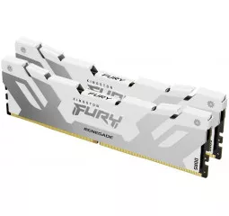 Оперативна пам'ять DDR5 64 Gb (6400 MHz) (Kit 32 Gb x 2) Kingston Fury Renegade White (KF564C32RWK2-64)