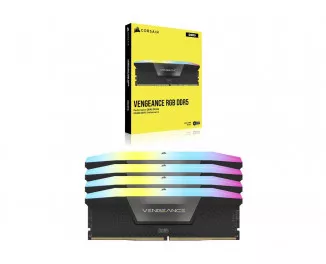 Оперативна пам'ять DDR5 96 Gb (6000 MHz) (Kit 24 Gb x 4) Corsair Vengeance RGB Black (CMH96GX5M4B6000C30)