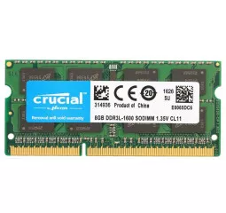 Память для ноутбука SO-DIMM DDR3 8 Gb (1600 MHz) Crucial (CT102464BF160B.C16FPD)