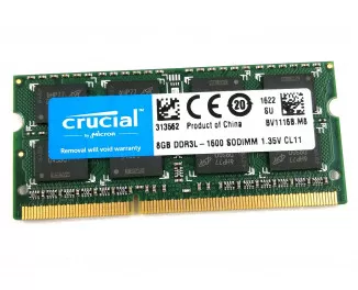 Память для ноутбука SO-DIMM DDR3 8 Gb (1600 MHz) Crucial (CT102464BF160B.C16FPD)
