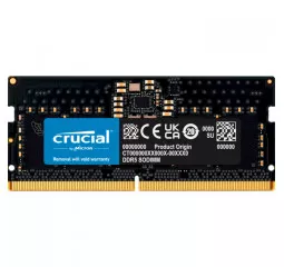 Память для ноутбука SO-DIMM DDR5 32 Gb (4800 MHz) Crucial (CT32G48C40S5T)