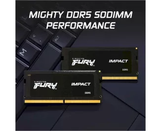 Память для ноутбука SO-DIMM DDR5 32 Gb (6400 MHz) (Kit 16 Gb x 2) Kingston Fury Impact (KF564S38IBK2-32)
