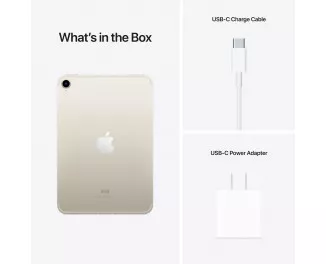 Планшет Apple iPad mini 6 2021 Wi-Fi + Cellular 64Gb Starlight (MK8C3)