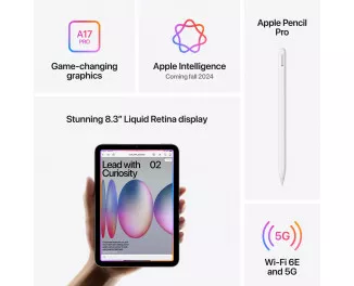 Планшет Apple iPad mini 7 2024 Wi-Fi + Cellular 256GB Starlight (MXPX3)